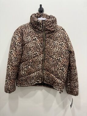 Me Jane Leopard Print Puffer Jacket - XL NWT